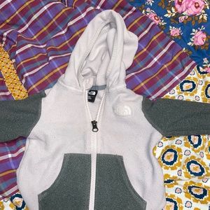 Blush pink & grey north face